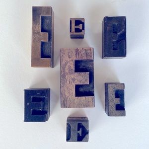 Authentic printers Wood Type